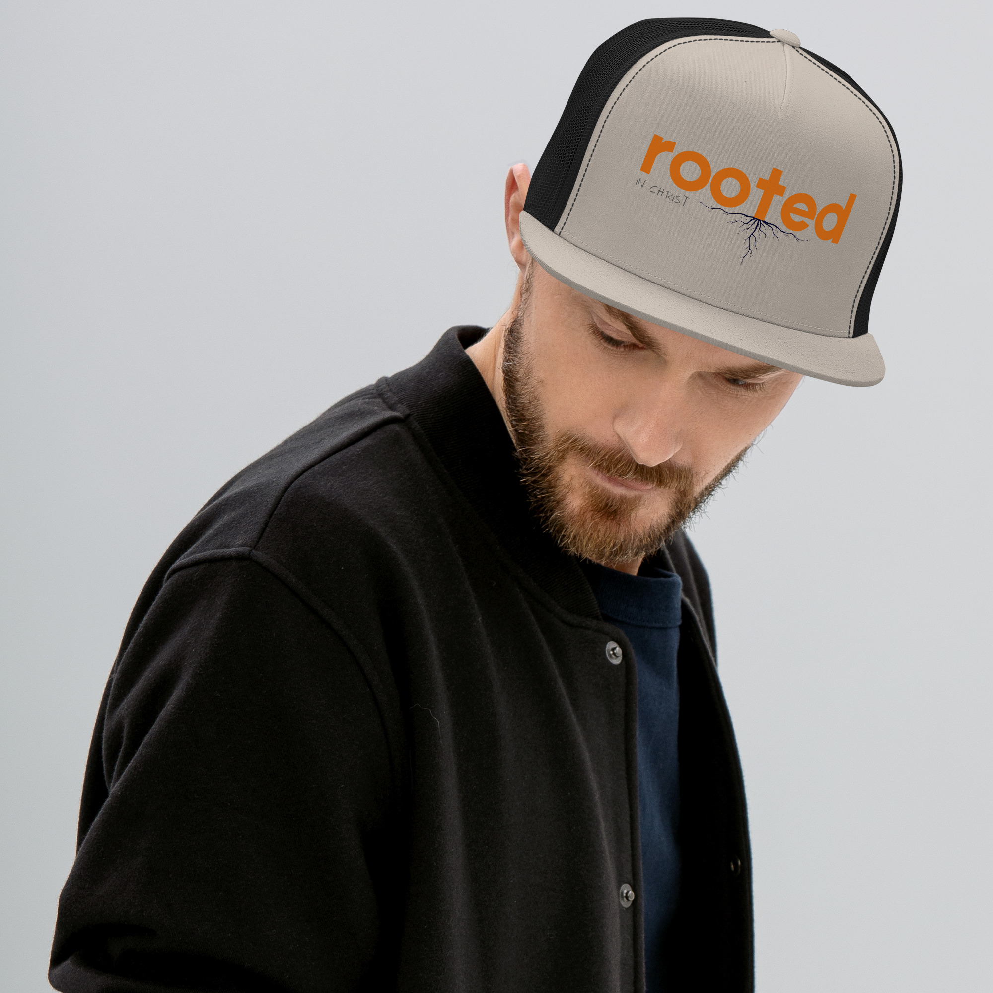 #-04-rooted-Trucker Cap