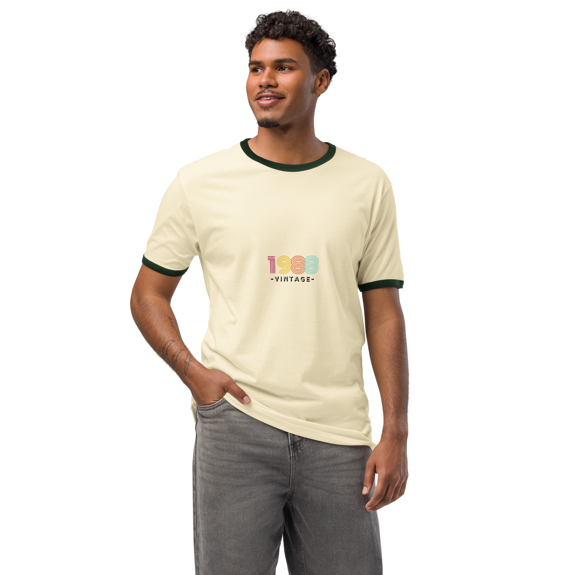 #-02-1988-vintage-Unisex ringer t-shirt – Bild 6