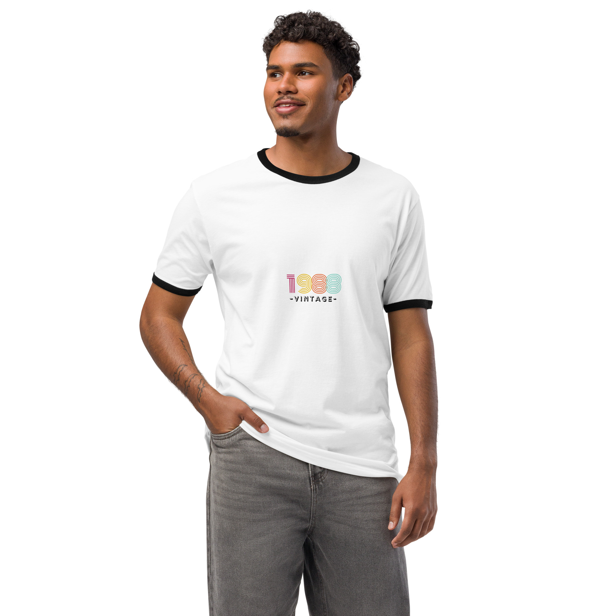 #-02-1988-vintage-Unisex ringer t-shirt – Bild 10