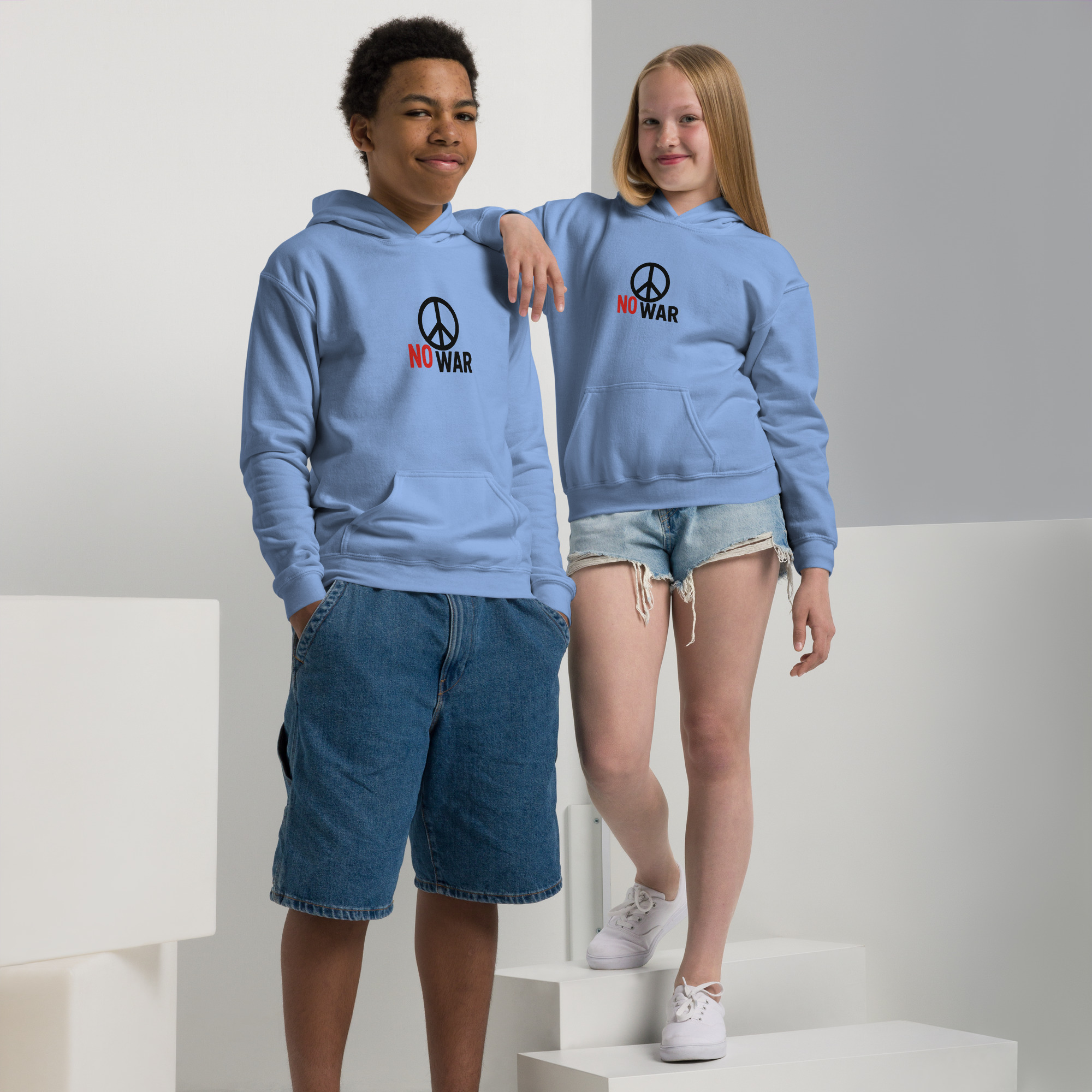 #-09-no-war-Youth heavy blend hoodie – Bild 3