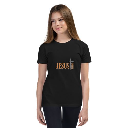 #-03-Jesus-is-King-Youth Short Sleeve T-Shirt – Bild 2