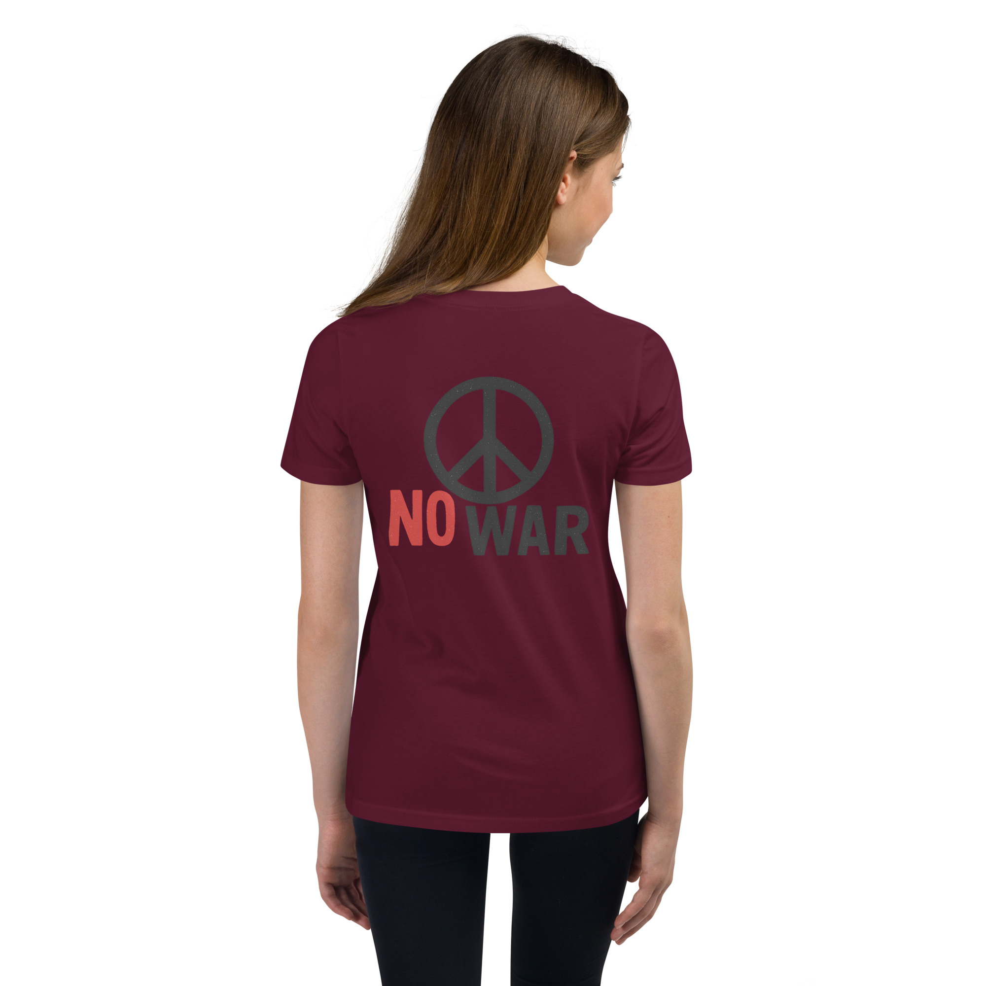 #-09-no-war-Youth Short Sleeve T-Shirt – Bild 2