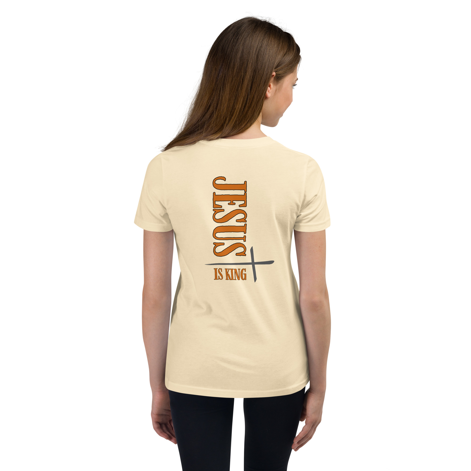 #-03-Jesus-is-King-Youth Short Sleeve T-Shirt – Bild 4