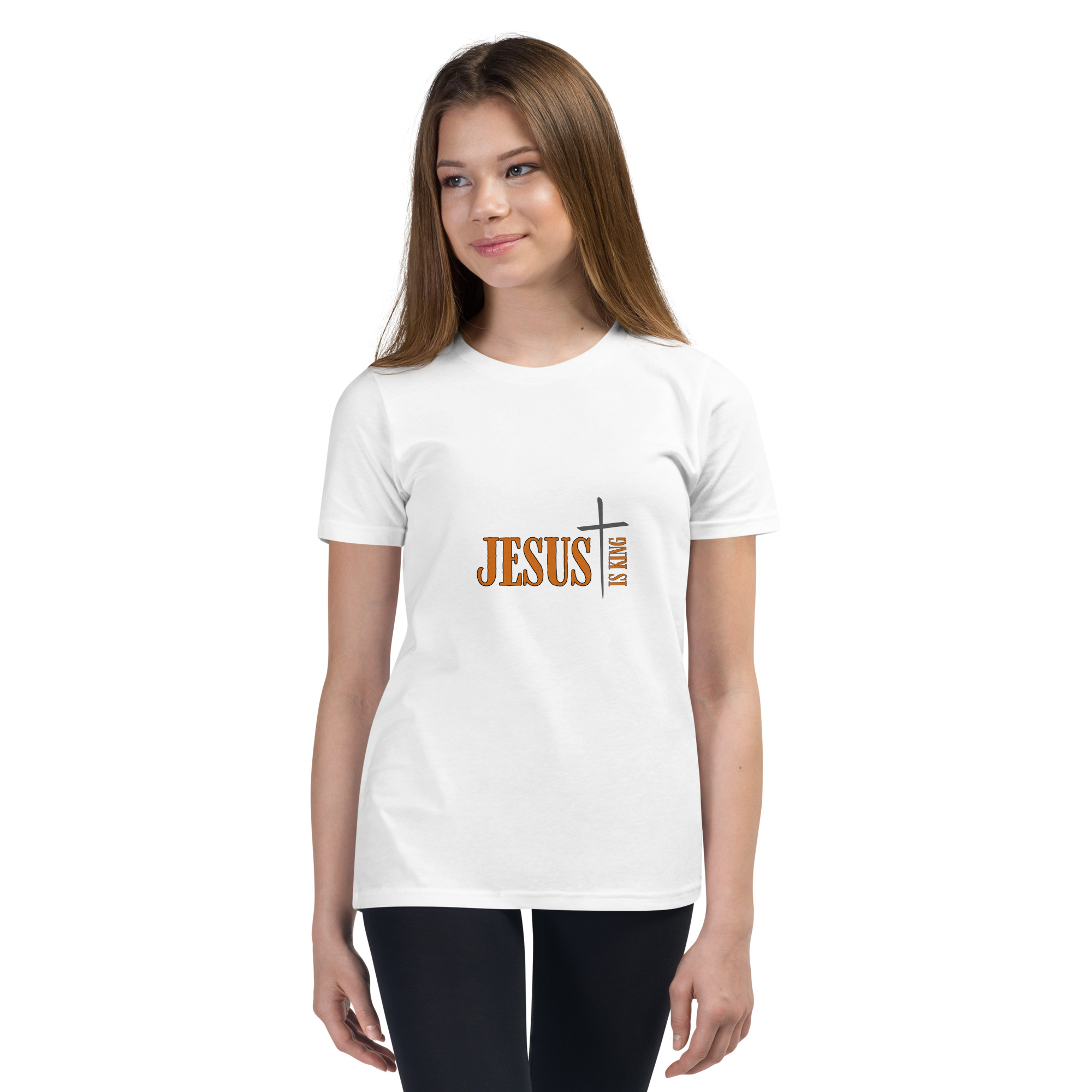 #-03-Jesus-is-King-Youth Short Sleeve T-Shirt – Bild 5