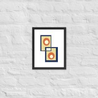 #009-a-Twin Focus-Framed poster