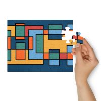 #008-a-Harmony of Shapes-Jigsaw puzzle with tin